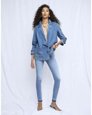 River Island Mid Rise Sculpt Skinny Jeans - Blue