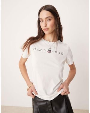 GANT 1949 - t-shirt à logo écusson - Blanc