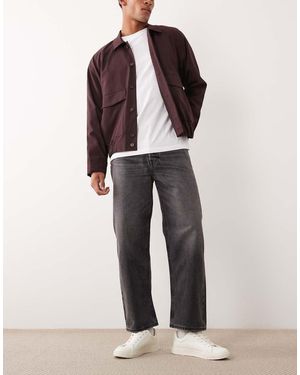 Jack & Jones Vaqueros Negro Lavado De Corte Suelto Eddie De