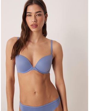 Calvin Klein Perfectly Fit Push Up Plunge Bra - Blue