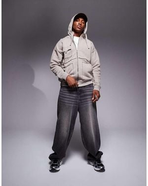 Liquor N Poker Utility Hoodie - Grey