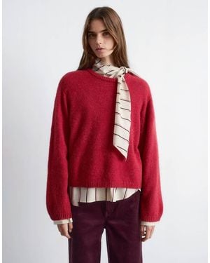 & Other Stories Supersoft Alpaca And Wool Jumper With Wide Sleeves - Red