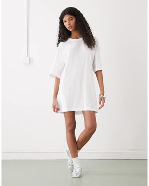 Weekday Oversized T-shirt Dress - White