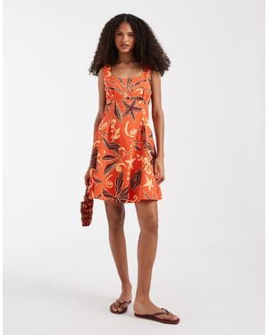 Vero Moda – ärmelloses minikleid - Orange