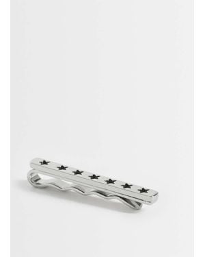 ASOS Cut Out Star Tie Bar - White