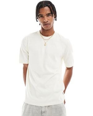 JJ Rebel – t-shirt aus strick - Weiß
