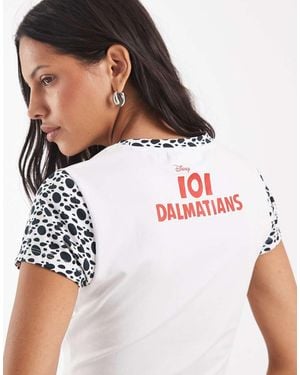 ASOS Disney Baby Tee With 101 Dalmatians Print - White