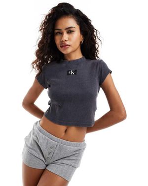 Calvin Klein Rib Baby Tee - Blue