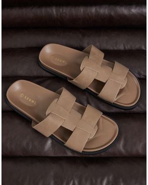 SEQWL – kidman – sandalen im römersandalen-design - Schwarz
