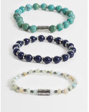 ASOS 3er-pack perlenarmband - Grau