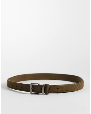 ASOS Cinturón Para Cintura Y Cadera Con Hebilla Cuadrada En-Verde - Multicolor