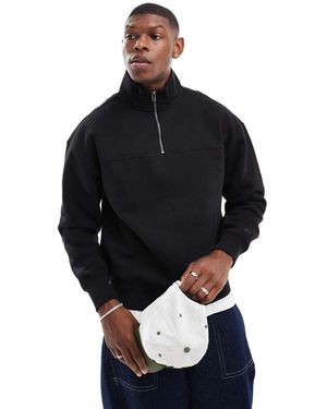Pull&Bear Sweatshirt Met Rits - Blauw
