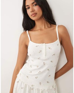 ASOS Mix & Match Pointelle Pyjama Cami - White