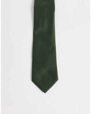 ASOS Textured Satin Tie - Green