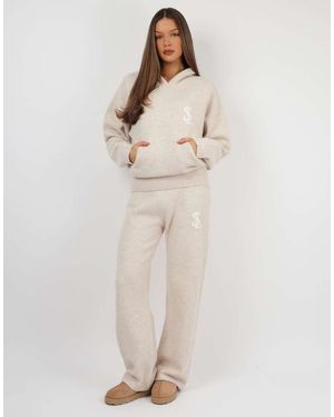 SIMMI Mari Chunky Knit Hoodie - Natural