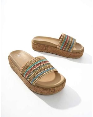 Rocket Dog Faye Alti Raffia Sandal - White