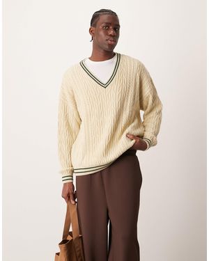 ASOS – oversize-cricket-strickpullover - Natur