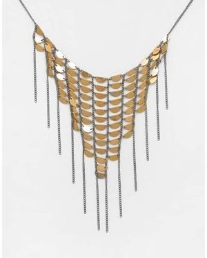 Pull&Bear Waterfall Necklace - White