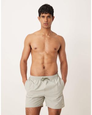 Calvin Klein – gestreifte badeshorts - Natur