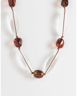 Mango Beaded Necklace - White