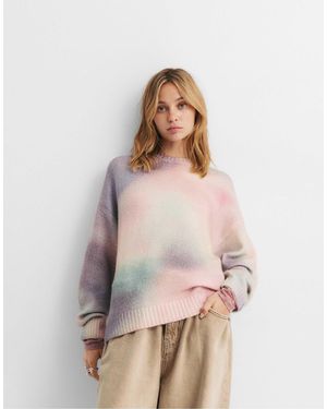 Pull&Bear Pull en maille effet tie-dye - Neutre