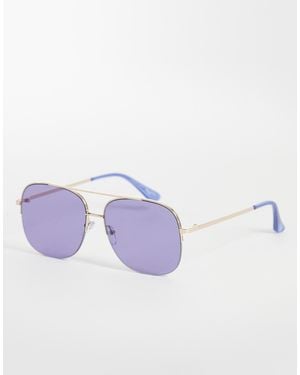 ALDO Heydi Metal Frame Aviator Sunglasses With Lenses - Purple