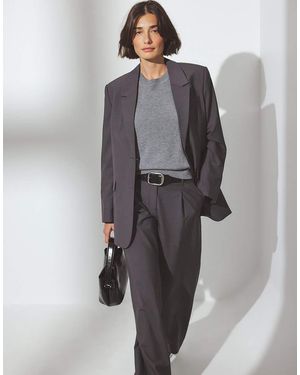 NA-KD Wide Mid Waist Trouser - Grey