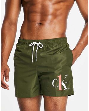 Calvin Klein Ck One Polyester Swim Shorts - Green