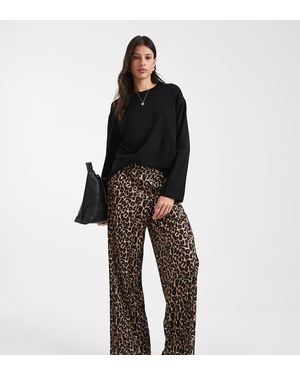 ONLY Pantalones Holgados Sin Cierres Con Estampado Animal De - Negro
