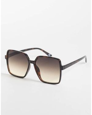 ASOS 70s Square Sunglasses - Natural