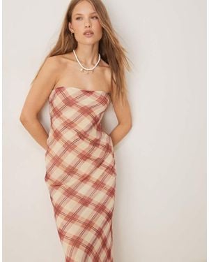 ASOS Double Layer Bandeau Midi Dress - Pink