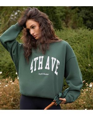 4th & Reckless Oversized Printed Logo Sweatshirt - Green