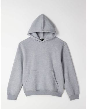 ASOS Relaxed Pique Hoodie - Gray