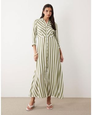 Y.A.S Maxi Shirt Dress - Natural