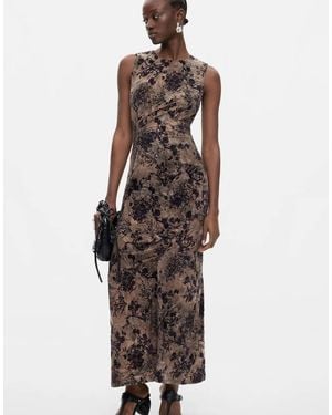 Desigual Flocked Maxi Dress - White