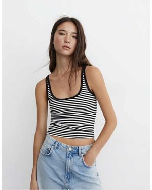 Pull&Bear Modal Tank Top - Blue