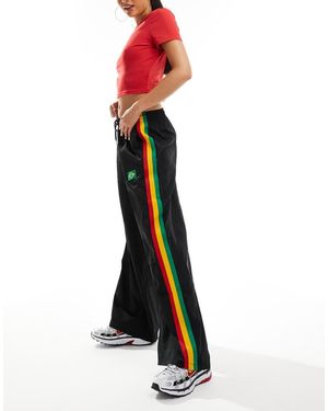 Edikted Oversized Baggy Tracksuit Trousers With Brazil Details - White
