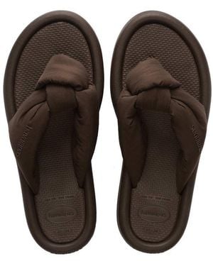 Havaianas Overpuff Boho Flip Flops - Brown