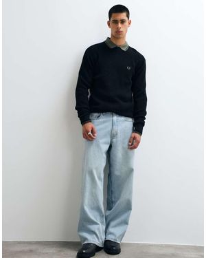 Fred Perry Trui Met Wafelsteek - Blauw