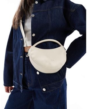 PASQ Circle Grab Bag With Crossbody Strap - Blue
