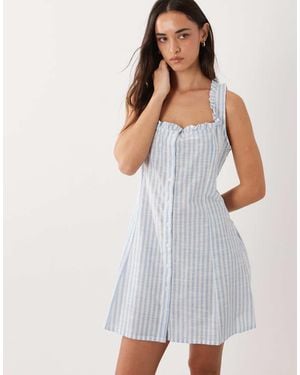 esmé studios Esmee Mini Beach Dress With Ruffle Trim - White