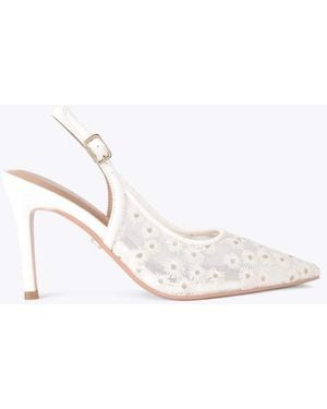 Carvela Kurt Geiger Positano Sling High Heeled Shoes - White