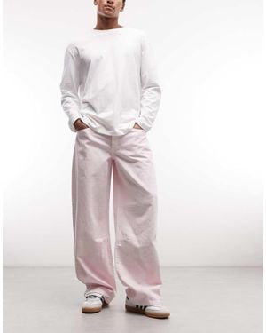 Liquor N Poker Relaxed baggy Jeans - White