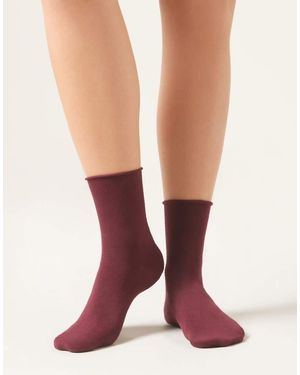 Calzedonia Non-Elastic Cotton Ankle Socks - Pink