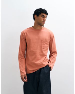 ASOS T-shirt décontracté à manches longues - délavé - Rouge