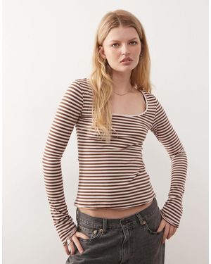 Monki Nova Long Sleeve Top - Multicolour