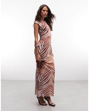 AFRM Mylo Mesh Round Neck Cap Sleeve Maxi Dress - White