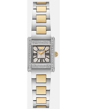Emporio Armani Two-Hand-Tone Stainless Steel Watch - White