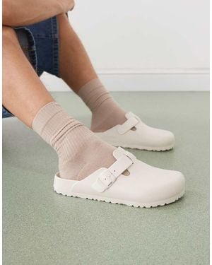 Birkenstock Zuecos Color Cáscara De Huevo De Eva Boston De - Blanco