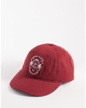 Tommy Hilfiger Washed Cotton Crest Logo Cap - Red